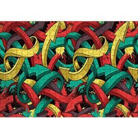 Cakapuzzle İç İçe Geşmiş Renkli Oklar Görseli 120 Parça Ahşap Puzzle
