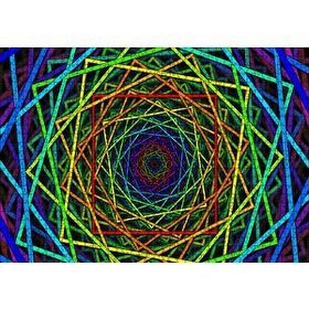 Cakapuzzle İçiçe Sarmal Renkli Kareler 120 Parça Ahşap Puzzle