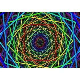 Cakapuzzle İçiçe Sarmal Renkli Kareler 120 Parça Ahşap Puzzle