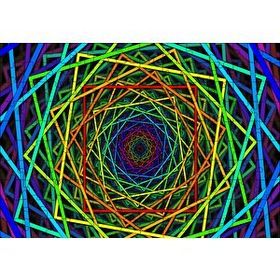 Cakapuzzle İçiçe Sarmal Renkli Kareler 120 Parça Ahşap Puzzle