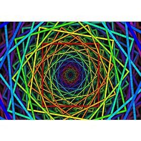 Cakapuzzle İçiçe Sarmal Renkli Kareler 120 Parça Ahşap Puzzle