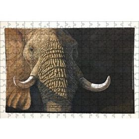Cakapuzzle İhtiyar Fil Yakın Çekim 120 Parça Ahşap Puzzle