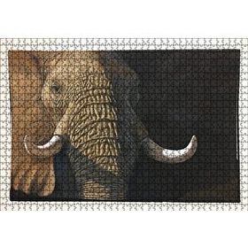 Cakapuzzle İhtiyar Fil Yakın Çekim 120 Parça Ahşap Puzzle