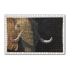 Cakapuzzle İhtiyar Fil Yakın Çekim 120 Parça Puzzle