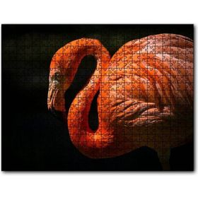 Cakapuzzle Ihtiyar Flamingo Karanlık Arkaplan 1000 Parça Yapboz Mdf Puzzle