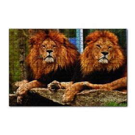 Cakapuzzle İki Aslan 120 Parça Ahşap Puzzle