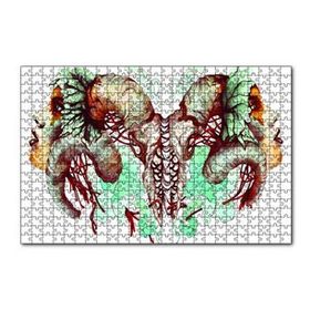 Cakapuzzle İki Çift Boynuzlu Yüz 120 Parça Ahşap Puzzle