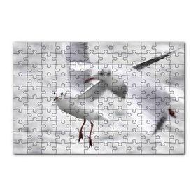 Cakapuzzle İki Martı Yakın Çekim Flu Deniz Arkaplan Puzzle