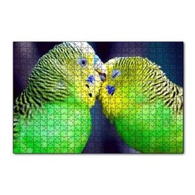 Cakapuzzle İki Muhabbet Kuşu Görseli 120 Parça Ahşap Puzzle