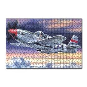 Cakapuzzle ikinci Dünya Savaşı Saldırı Uçağı ve Bulutlu Gökler Yapboz MDF Puzzle