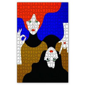 Cakapuzzle İllustration İkiz Kadınlar Ahşap 255 Parça Puzzle