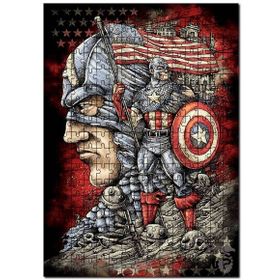 Cakapuzzle Ilütirasyon Kaptan Amerika Mdf 120 Parça Puzzle