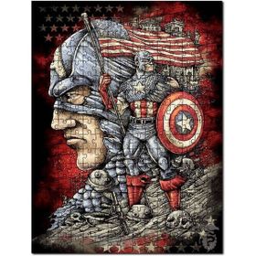 Cakapuzzle Ilütirasyon Kaptan Amerika Mdf 120 Parça Puzzle