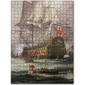 Cakapuzzle İngiliz Donanması Savaş Gemisi Ahşap 255 Parça Puzzle
