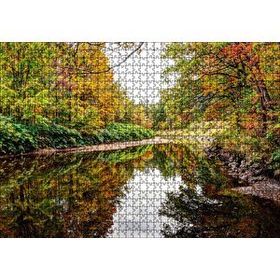 Cakapuzzle İngiltere Baker Nehri Sonbahar Renkleri 120 Parça Ahşap Puzzle