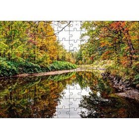 Cakapuzzle İngiltere Baker Nehri Sonbahar Renkleri 120 Parça Ahşap Puzzle
