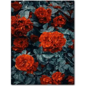Cakapuzzle Irmız Renk Sarmaşık Gül Görseli Ahşap 255 Parça Puzzle