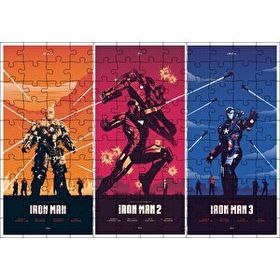 Cakapuzzle Iron Man Üçlemesi Mdf 120 Parça Puzzle