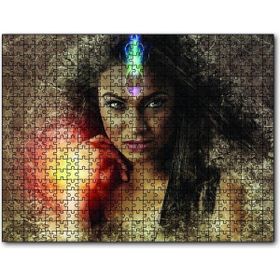 Cakapuzzle Işık Şaçan Kadın Fantastik Ahşap 500 Parça Puzzle