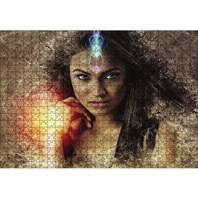 Cakapuzzle Işık Şaçan Kadın Fantastik Ahşap 500 Parça Puzzle