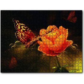 Cakapuzzle Işık Sarı Çiçek Kelebek 500 Parça Puzzle