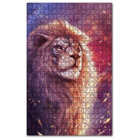 Cakapuzzle Işıltılı Havalı Aslan Resmi Ahşap 1000 Parça Puzzle