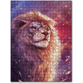Cakapuzzle Işıltılı Havalı Aslan Resmi Ahşap 500 Parça Puzzle