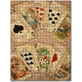 Cakapuzzle Iskambil Kağıdında Alice Harkalar Diyarında Görseli 500 Parça Yapboz Mdf Puzzle