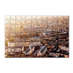 Cakapuzzle İskoçya Edinburg Yüksekten Şehir Manzarası 120 Parça Ahşap Puzzle