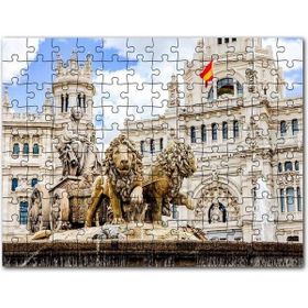 Cakapuzzle Ispanya Madrid Kibele Çeşmesi Aslan Görseli 255 Parça Puzzle