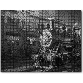 Cakapuzzle Istasyon ve Buharlı Tren Siyah Beyaz 500 Parça Puzzle