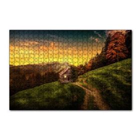 Cakapuzzle İsviçre Orman Manzaralı Dağ Evi 120 Parça Ahşap Puzzle