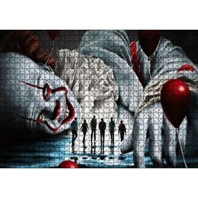 Cakapuzzle It Filmi Karakteri Palyaço ve Kurbanları Mdf 1000 Parça Puzzle