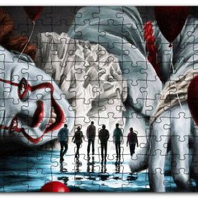 Cakapuzzle It Filmi Karakteri Palyaço ve Kurbanları Mdf 255 Parça Puzzle