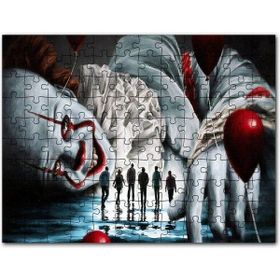 Cakapuzzle It Filmi Karakteri Palyaço ve Kurbanları Mdf 255 Parça Puzzle