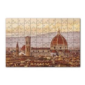 Cakapuzzle Italya Floransa Gündoğumunda Şehir Manzarası 120 Parça Puzzle