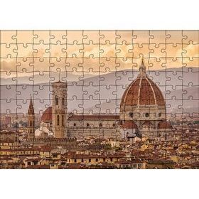 Cakapuzzle Italya Floransa Gündoğumunda Şehir Manzarası 120 Parça Puzzle