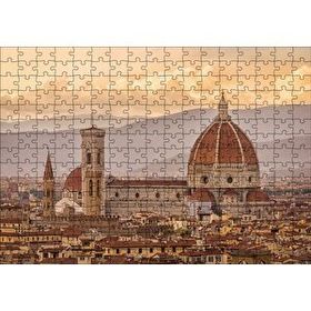 Cakapuzzle Italya Floransa Gündoğumunda Şehir Manzarası 120 Parça Puzzle