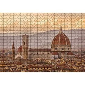 Cakapuzzle Italya Floransa Gündoğumunda Şehir Manzarası 120 Parça Puzzle