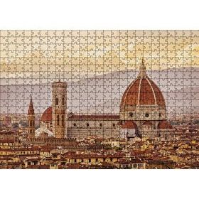 Cakapuzzle Italya Floransa Gündoğumunda Şehir Manzarası 120 Parça Puzzle