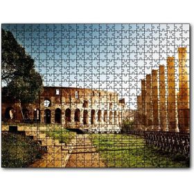 Cakapuzzle Italya Roma Kolezyum Işık Kule Kalıntıları 255 Parça Puzzle