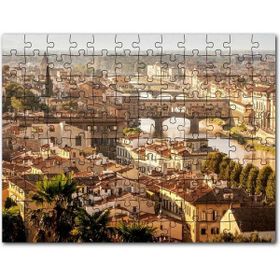Cakapuzzle Italya Şehir Köprüler ve Nehir Manzarası 1000 Parça Puzzle