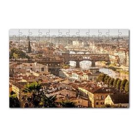 Cakapuzzle İtalya Şehir Köprüler ve Nehir Manzarası 120 Parça Ahşap Puzzle