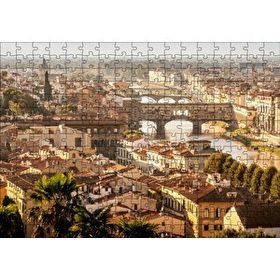 Cakapuzzle İtalya Şehir Köprüler ve Nehir Manzarası 120 Parça Ahşap Puzzle