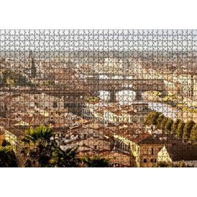 Cakapuzzle İtalya Şehir Köprüler ve Nehir Manzarası 120 Parça Ahşap Puzzle