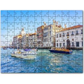 Cakapuzzle Italya Venedik Binalar ve Kanalda Tekneler 255 Parça Puzzle