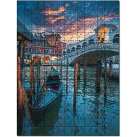 Cakapuzzle Italya Venedik Gondol ve Bulutlu Gökler 120 Parça Puzzle