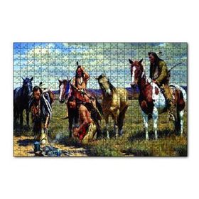 Cakapuzzle İz Peşindeki Kızılderiler 120 Parça Ahşap Puzzle