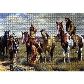 Cakapuzzle İz Peşindeki Kızılderiler 120 Parça Ahşap Puzzle