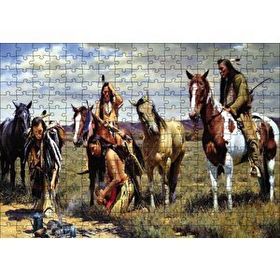 Cakapuzzle İz Peşindeki Kızılderiler 120 Parça Ahşap Puzzle